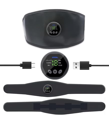 Amazon.co.jp: EMS 腹筋ベルト 腹筋パッド USB充電式 19段階強度 6種類
